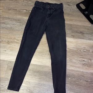 Faded black jeans